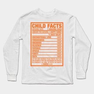 CHILD FACTS Long Sleeve T-Shirt